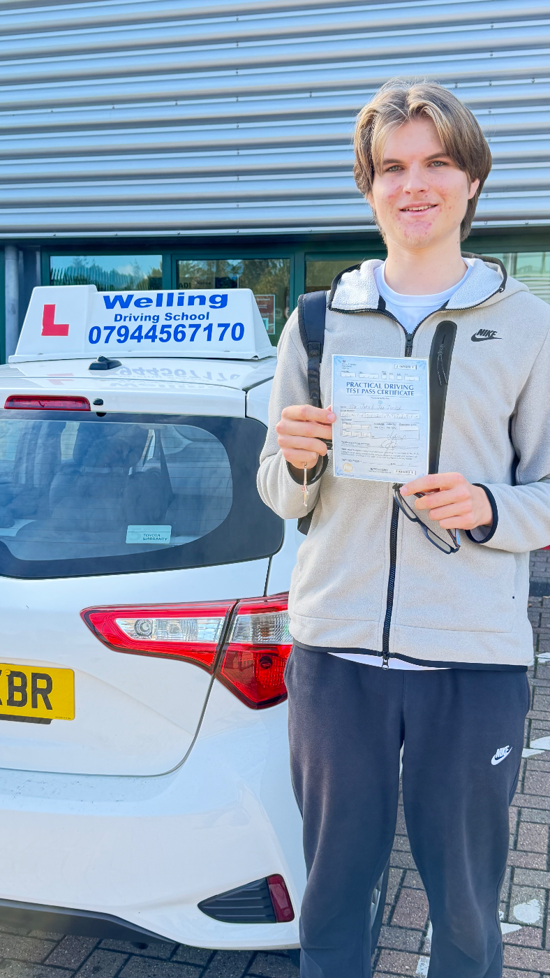 Kalup became a driver on Sun 11 Oct 2026 with Welling Driving School